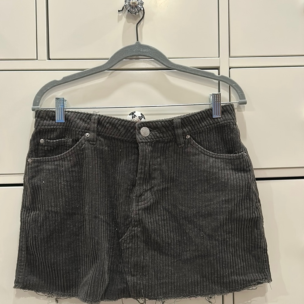 BDG mini skirt in dark green corduroy size M